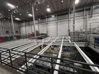 Estructura de mezzanine instalada en planta Minghua